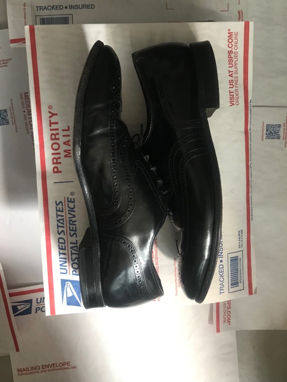 Men’s Johnston & Murphy Limited Collection Black Oxfords Dress Shoes Size 12